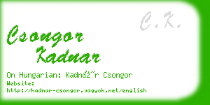 csongor kadnar business card